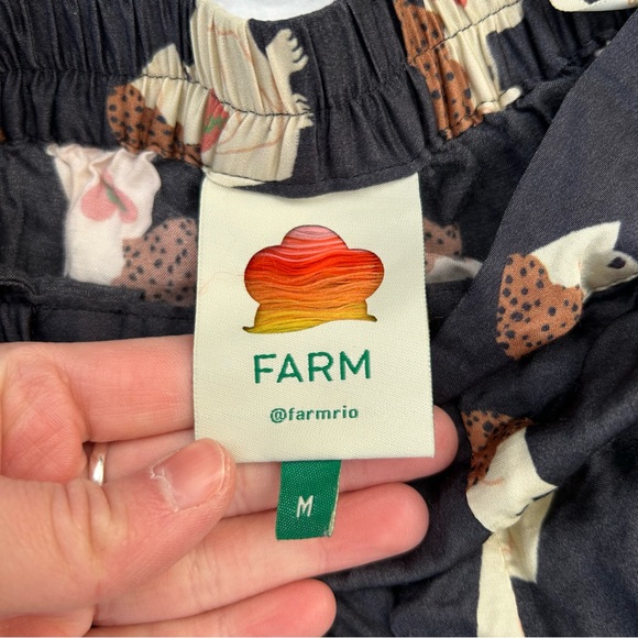 Farm Rio Printed Viscose Pants, Boho Woman & Heart Drawing - Picture 3 of 10